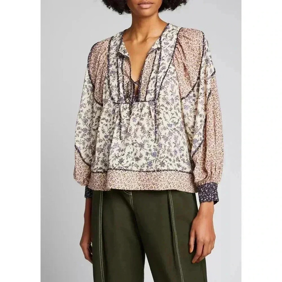 Ulla Johnson Colette Blouse size 2 boho floral - Picture 5 of 15